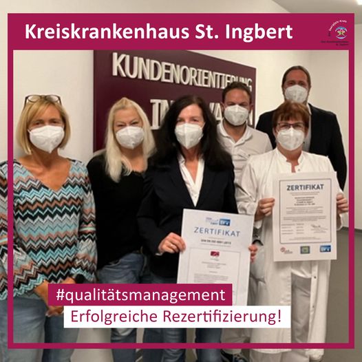 Kreiskrankenhaus St.Ingbert - Erfolgreiche Rezertifierung
