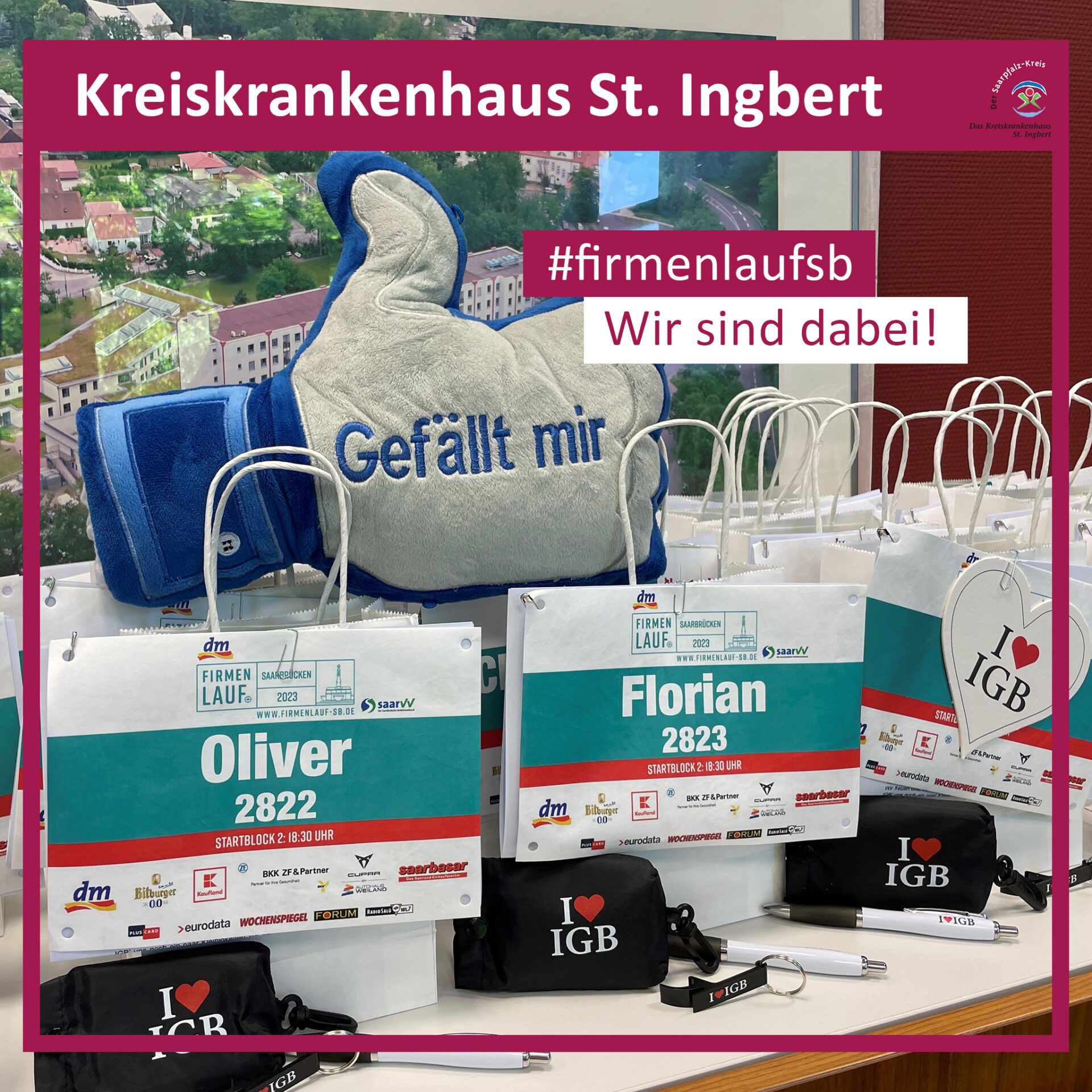 Kreiskrankenhaus St.Ingbert - Teilnahme am Firmenlauf am 16. Juni 2023 in Saarbrücken