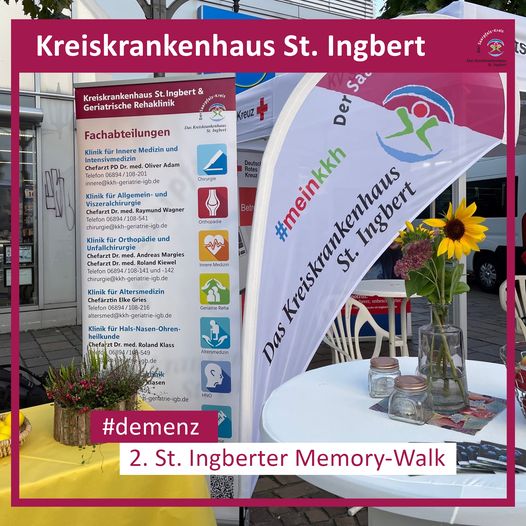 Kreiskrankenhaus St.Ingbert - 2. Memory Walk am 25.09.2024 in der Fußgängerzone St. Ingbert  – Gemeinsam gegen Demenz